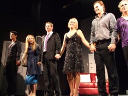 Scott Hinds and the cast of 'The Pretender Agenda' final curtain call.